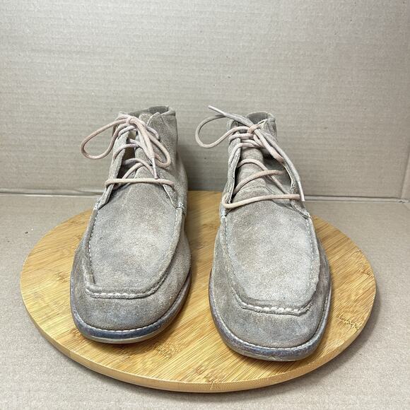 UGG Via Lungarno Tan Suede Moc Toe Ankle Chukka Boots Mens 10.5 Sheepskin Lined main image 5